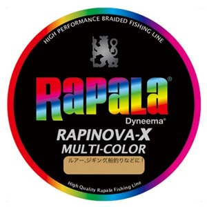 ラパラ Rapala ラパラ RXC150M12MC ラピノヴァX マルチカラー 150M 1.2号 22.2lb 10kg