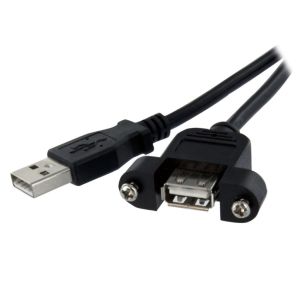 スターテックドットコム StarTech.com スターテック ZU2016C 30cm USB2.0パネルマウント型ケーブル パネルマウント用USB Aポート メス - USB Aポート オス