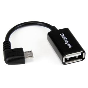 スターテックドットコム StarTech.com スターテック UUSBOTGRA 12cm L型Micro USB - USB OTG変換アダプタ