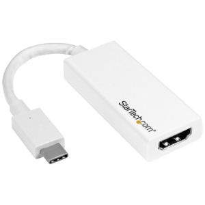 スターテックドットコム StarTech.com スターテック ZU201AF USB-C - HDMI変換アダプタ ホワイト 4K 60Hz対応 USB Type-C オス -HDMI メス