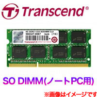 トランセンド Transcend トランセンド JM1333KSN-4G ノートPC用メモリ DDR3-1333 PC3-10600 4GB SO DIMM