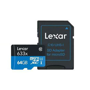 レキサー Lexar 海外リテール品 レキサー マイクロSDXC 64GB LSDMI64GBB633A Class10 UHS-1 U3 V30 A1 microsdカード