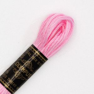 オリムパス オリムパス 刺しゅう糸 刺繍糸 25番 6かせ 8mｘ6本 6束 カラー 124 ピンク 赤系
