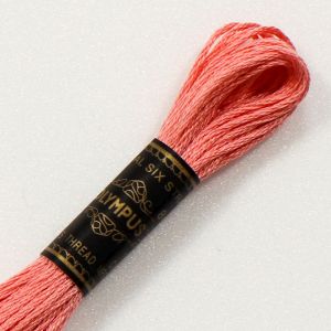 オリムパス オリムパス 刺しゅう糸 刺繍糸 25番 6かせ 8mｘ6本 6束 カラー 142 ピンク 赤系