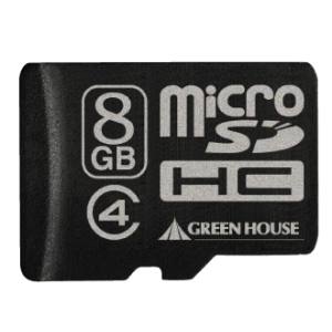 グリーンハウス GreenHouse グリーンハウス GH-SDMRHC8G4 microSDHCカード アダプタ付属 8GB クラス4