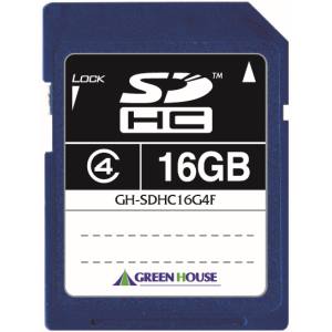 グリーンハウス GreenHouse グリーンハウス GH-SDHC16G4F SDHCメモリーカード MLCチップ クラス4 16GB