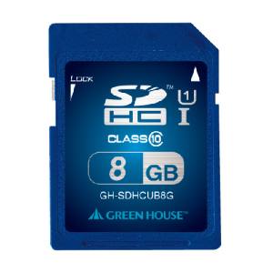 グリーンハウス GreenHouse グリーンハウス GH-SDHCUB8G SDHCメモリーカード UHS-I クラス10 8GB