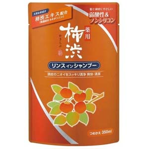熊野油脂 熊野油脂 薬用柿渋リンスインシャンプー 詰替 350ml