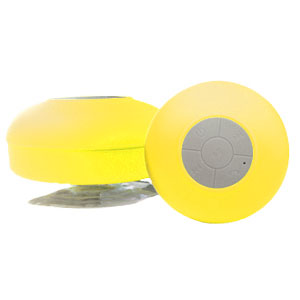 輸入特価アウトレット スピーカー ブルートゥース Bluetooth ワイヤレス 防水 吸盤 お風呂 キッチン イエロー