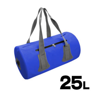 輸入特価アウトレット 防水バッグ 防災 無縫製 ドラムバッグ ボストンバッグ ショルダーバッグ スポーツバッグ 25L ブルー