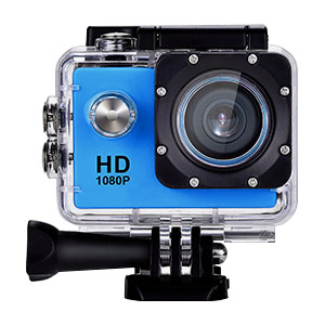 輸入特価アウトレット HD 720p 防水スポーツアクションカメラ ブルー ウェアラブルカメラ スポーツカメラ ビデオカメラ