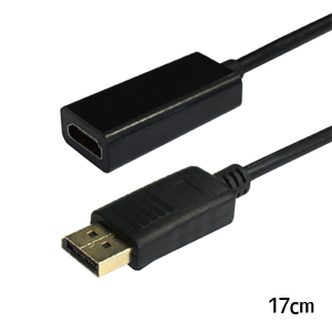 輸入特価アウトレット HDMI変換アダプタ HDMIメス - Displayportオス変換ケーブル ブラック