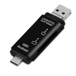 輸入特価アウトレット USB3.1 Type-C microUSB 3in1 OTG カードーリーダー ブラック