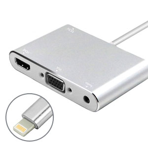 輸入特価アウトレット iPhone - Digital HDMI VGA AUDIO変換アダプタ シルバー