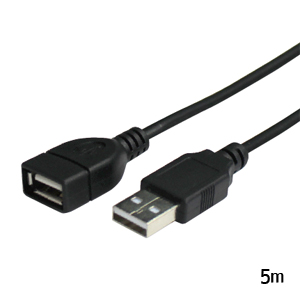 輸入特価アウトレット USB2.0 延長ケーブルブラック 5m
