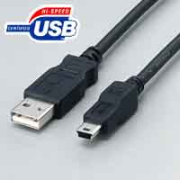 ルーメン RUMEN ルーメン USBケーブル Aオス-miniBオス 1m USB2-510(ブラック)