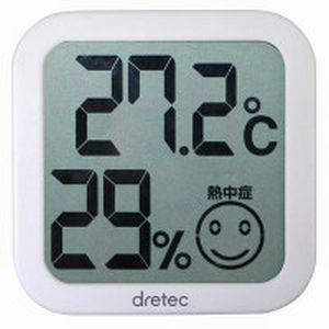 ドリテック dretec デジタル温湿度計 ホワイト O-271WT