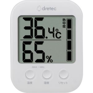ドリテック dretec ドリテック O-401WT デジタル温湿度計「モスフィ」 ホワイト