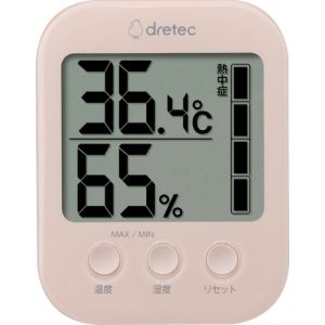 ドリテック dretec ドリテック O-401PK デジタル温湿度計「モスフィ」 ピンク