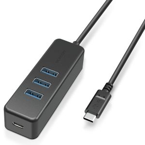 エレコム ELECOM  U3HC-T431P5BK USB Type C ハブ/USB3.1(Gen1)/USB-Aメス3ポート/PD対応Type-C1ポート/ケーブル30cm/ブラック