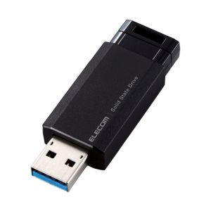 ELECOM エレコム エレコム ESD-EPK0250GBK 外付けSSD ノック式 USB3.2 Gen2 対応 250GB ブラック