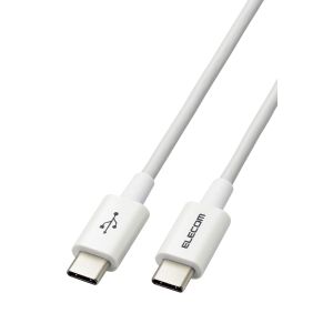 エレコム ELECOM エレコム MPA-CCYS12NWH USB Type-C to USB Type-Cケーブル USB Power Delivery対応 やわらか耐久 1.2m ホワイト