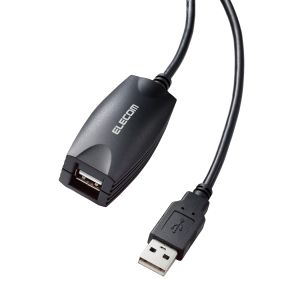 エレコム ELECOM エレコム USB2-EXC50 USB2.0ケーブル 延長 5m ブラック