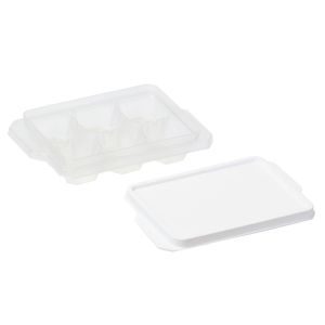リバティーコーポレーション リバティー アイストレー 製氷皿 蓋付き 6個取り 2個組 クリア LD-483 ポンッと氷が取りやすい