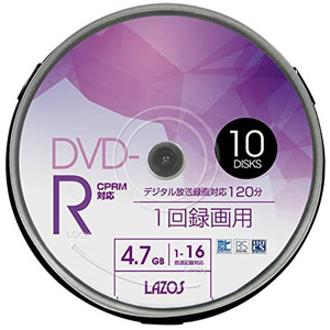 Lazos ラソス ラソス L-CP10P DVD-R 4.7GB for VIDEO CPRM対応 10枚 Lazos