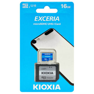 キオクシア Kioxia 海外パッケージ キオクシア マイクロSDHC 16GB LMEX1L016GG2 EXCERIA UHS-I Class10 microsdカード アダプタ付