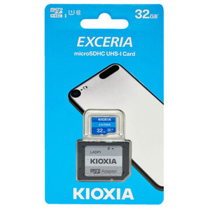 キオクシア Kioxia 海外パッケージ キオクシア マイクロSDHC 32GB LMEX1L032GG2 EXCERIA UHS-I Class10 microsdカード アダプタ付