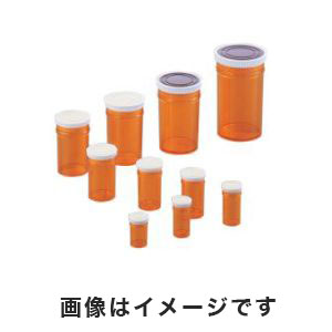 上園容器 スチロール棒瓶(標本瓶) 40mL 茶 1-9730-04 S-40