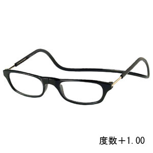 オーケー光学 OHKEI オーケー光学 クリック リーダー ブラック 度数+1.00 老眼鏡 CliC Readers