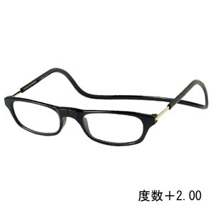 オーケー光学 OHKEI オーケー光学 クリック リーダー ブラック 度数+2.00 老眼鏡 CliC Readers