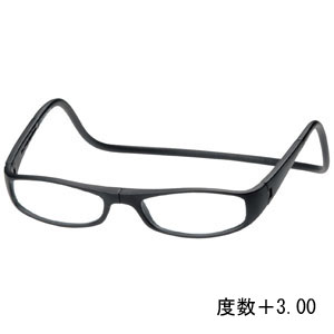 オーケー光学 OHKEI オーケー光学 クリック ユーロ マットブラック 度数+3.00 老眼鏡 CliC Euro