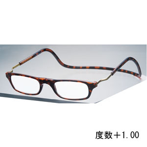 オーケー光学 OHKEI オーケー光学 クリック エクスパンダブル Lサイズ ダークデミ 度数+1.00 老眼鏡 CliC Expandable