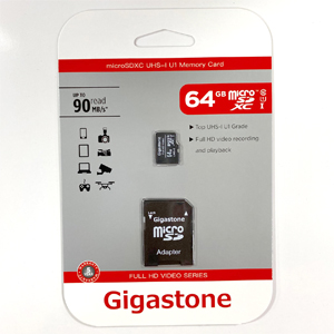 ギガストーン gigastone ギガストーン GSMX/64GU1A マイクロSDXC 64GB Class10 microSD メーカー5年保証
