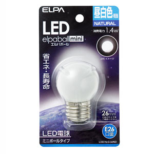 朝日電器 エルパ ELPA エルパ LDG1N-G-G250 LED装飾電球 ミニボール球形 E26 G40 昼白色 ELPA 朝日電器