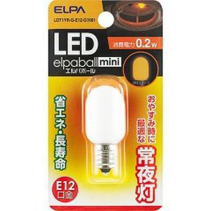 朝日電器 エルパ ELPA エルパ LDT1YR-G-E12-G1001 LED常夜灯用ナツメ球 ELPA 朝日電器