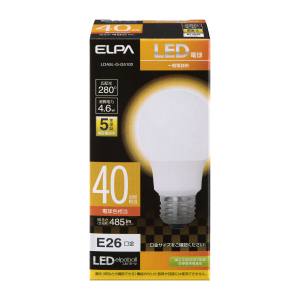 朝日電器 エルパ ELPA エルパ LDA5L-G-G5102 LED電球 A形 広配光 ELPA 朝日電器