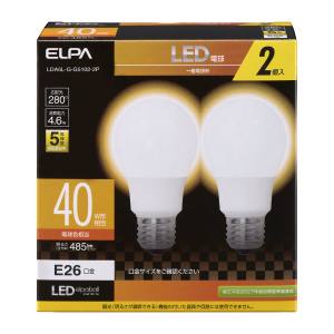 朝日電器 エルパ ELPA エルパ LDA5L-G-G5102-2P LED電球 A形 広配光 ELPA 朝日電器