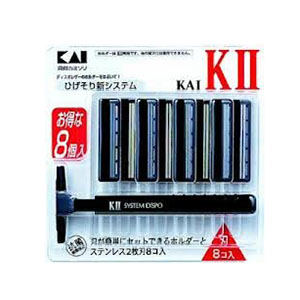 貝印 kai 貝印 ひげそり用 カミソリ 替刃 8個付 KAI-KII