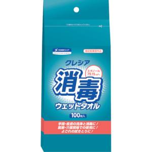 日本製紙クレシア クレシア 64125 消毒ウェットタオル詰替え 100枚入
