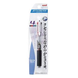 三菱鉛筆 三菱鉛筆 SXE4-500-07 1P 透明 T 油性ボールペン ジェットストリーム 多色 0.7mm パック