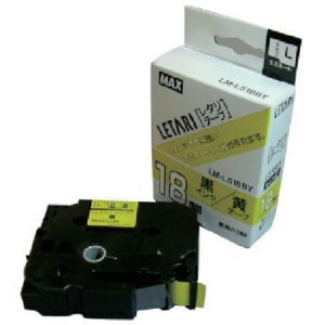 マックス MAX マックス LM-L518BY ラベルプリンタ ビーポップミニ 18mm幅テープ 黄地黒字 MAX