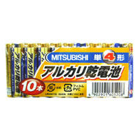 三菱電機 三菱 アルカリ乾電池 単4形 10本パック LR03N/10S 10P