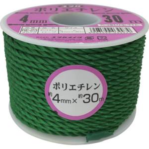 ユタカメイク Yutaka ユタカメイク RE-23 ロープ PEカラーロープボビン巻 4mm×30m グリーン