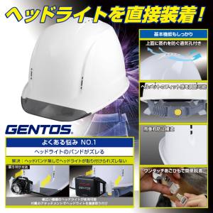  ジェントス GENTOS ジェントス GH01VYM-WH GRIT ヘッドライト一体化可能 ヘルメット 成型内装タイプ ホワイト GENTOS