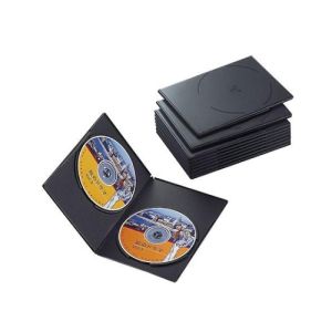 エレコム(ELECOM) DVDスリムトールケース 両面収納(10枚パック・ブラック) CCD-DVDS06BK