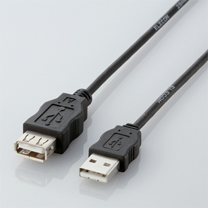 エレコム(ELECOM) RoHS対応USB延長ケーブル/0.5m/ブラック USB-ECOEA05